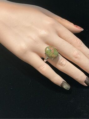 Adjust. Unakite ring